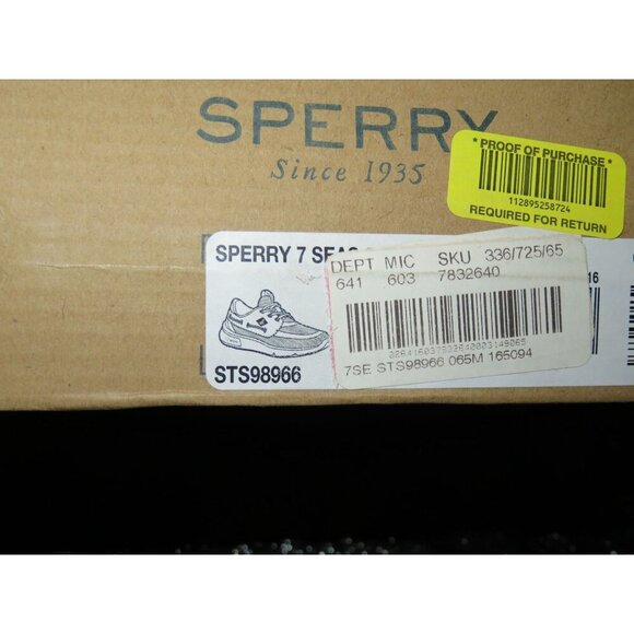 Sperry Black Top Sider 7 Seas 3 Eye Canvas Boat Shoes Sneakers size 6 STS98966 - Picture 8 of 8